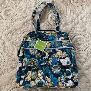 Vera Bradley tall zip tote mod floral blue